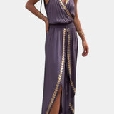 Lorena - Vestido Mono Detalhes Dourados