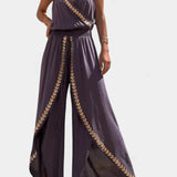 Lorena - Vestido Mono Detalhes Dourados