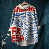 Isabel - Camisa Casual de Arte Vintage de Peixe