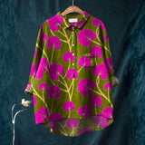 Sofia - Camisa Casual Vintage com Estampa de Flores