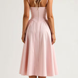Odete - Vestido midi corpete estruturado