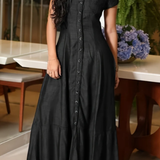 Hedvika | Vestido de ganga longo