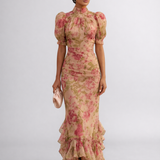 Rosario | Vestido Longo Floral em Chiffon