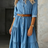 Barbora | Vestido de ganga casualmente elegante