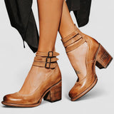 Ginevra - Sapatos de salto alto com tiras múltiplas e sola grossa