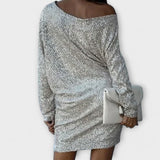 Vestido de festa com lantejoulas