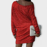 Vestido de festa com lantejoulas