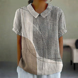 Lana - Camisa com Pontos e Linhas Abstratas