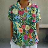 Diana - Camisa Floral em Aquarela