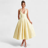 Halina - Vestido midi com espartilho