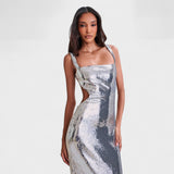 Sparkle Silver - Vestido de gala noite