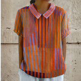 Nina - Camisa Listrada Geométrica