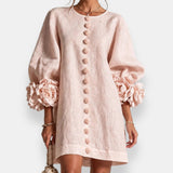 Marcelle | Vestido com flores em relevo