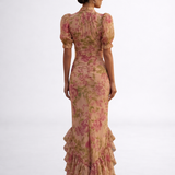 Rosario | Vestido Longo Floral em Chiffon