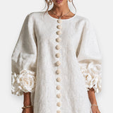 Marcelle | Vestido com flores em relevo