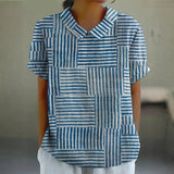 Amélia - Camisa de Padrão Listrado