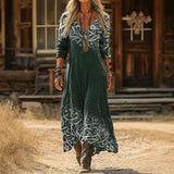 Maria - Vestido Casual de Manga Longa com Inspiração Vintage