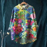 Rebeca - Camisa Casual Vintage Floral Linda
