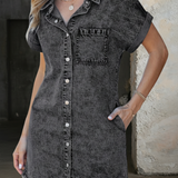 Kateřina | Vestido de camisa em denim
