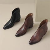 Camila - Botins de Luxo com Salto Baixo
