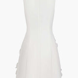 Vestido Mini Elegante Sem Mangas com Recorte