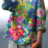 Rebeca - Camisa Casual Vintage Floral Linda
