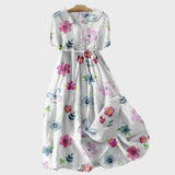 Vestido com Flores de Primavera