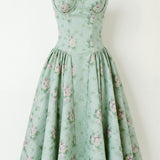 Odete - Vestido midi corpete estruturado