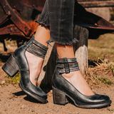 Ginevra - Sapatos de salto alto com tiras múltiplas e sola grossa