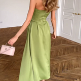 Liora | Vestido Midi Elegante Sem Alças