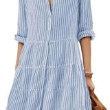 Ana - Vestido de Verão às Riscas