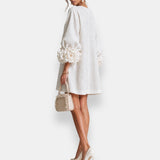 Marcelle | Vestido com flores em relevo