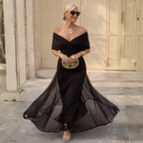 Mikaela | Vestido Maxi de Ombros Descobertos