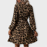 Vestido de leopardo com cinto