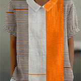 Lena - Camisa Listrada em Bloco de Cores