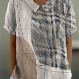 Lana - Camisa com Pontos e Linhas Abstratas
