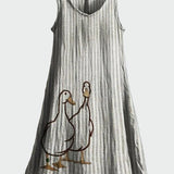 Vestido com casal de patinhos
