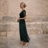Mikaela | Vestido Maxi de Ombros Descobertos
