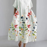 Liliana - Vestido longo casual floral