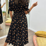 Mónica - Vestido Elegante de Bolinhas