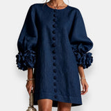 Marcelle | Vestido com flores em relevo