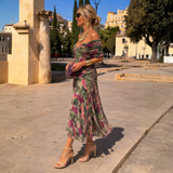 Mikaela | Vestido Maxi de Ombros Descobertos