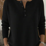 Ernesta | Pullover de Malha com Botões Henley