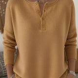 Ernesta | Pullover de Malha com Botões Henley