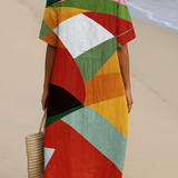 Daniela - Vestido Colorido em Patchwork