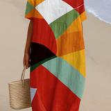 Daniela - Vestido Colorido em Patchwork