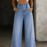 Míša | Jeans de cintura alta com rachas
