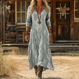 Maria - Vestido Casual de Mangas Longas Inspirado no Vintage