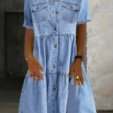 Sofie | Vestido de ganga casualmente elegante