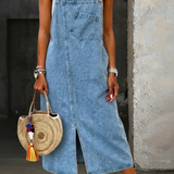 Zuzana | Vestido de alças em ganga casual